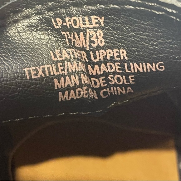 Lucky Brand Womans LP Folley Booties Size 7.5 38 Black Suede Leather Pull on - Picture 11 of 11